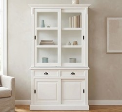 Casa Padrino Sideboard im Landhausstil mit 4 Schiebetüren und 2 Schubladen, 128 x 51 x 220 cm Casa Padrino Sideboard im Landhausstil mit 4 Schiebetüren und 2 Schubladen, 128 x 51 x 220 cm