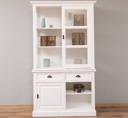 Casa Padrino Sideboard im Landhausstil mit 4 Schiebetüren und 2 Schubladen, 128 x 51 x 220 cm Casa Padrino Sideboard im Landhausstil mit 4 Schiebetüren und 2 Schubladen, 128 x 51 x 220 cm