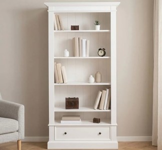Casa Padrino Bookcase Country Style with 1 drawer, 100 x 32 x 195 cm Casa Padrino Bookcase Country Style with 1 drawer, 100 x 32 x 195 cm