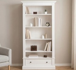 Casa Padrino Librería estilo rústico con 1 cajón, 100 x 32 x 195 cm Casa Padrino Librería estilo rústico con 1 cajón, 100 x 32 x 195 cm