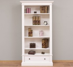 Casa Padrino Librería estilo rústico con 1 cajón, 100 x 32 x 195 cm Casa Padrino Librería estilo rústico con 1 cajón, 100 x 32 x 195 cm