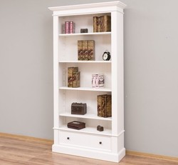 Casa Padrino Librería estilo rústico con 1 cajón, 100 x 32 x 195 cm Casa Padrino Librería estilo rústico con 1 cajón, 100 x 32 x 195 cm