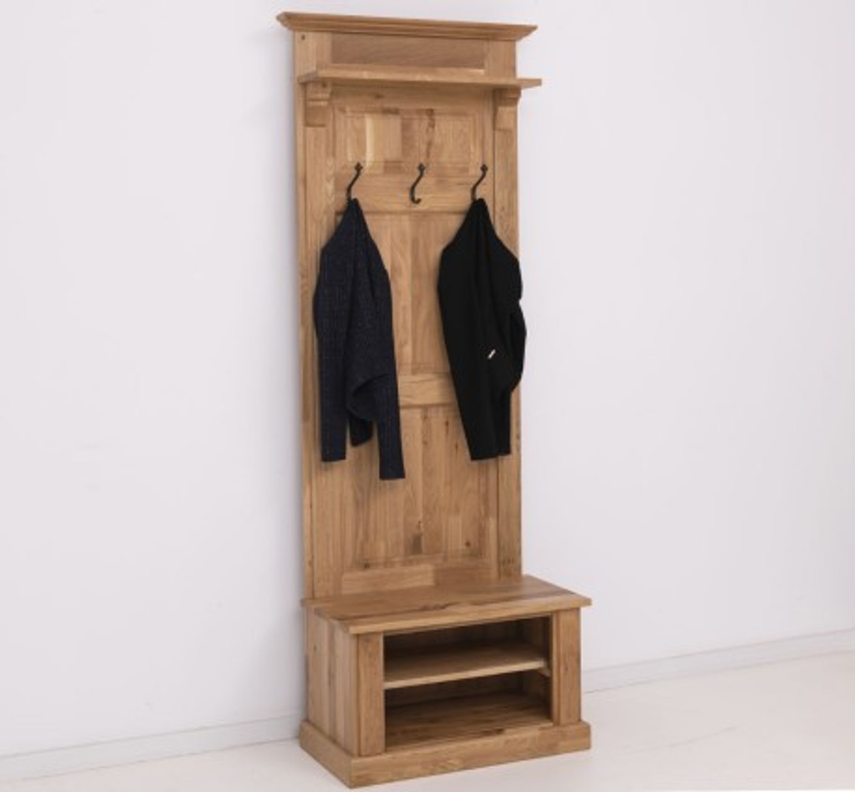 Casa Padrino Perchero estilo rústico con 2 estantes, 80 x 41 x 210 cm Casa Padrino Perchero estilo rústico con 2 estantes, 80 x 41 x 210 cm
