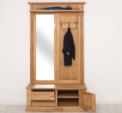 Casa Padrino Appendiabiti stile country con 2 cassetti, 121 x 41 x 210 cm Casa Padrino Appendiabiti stile country con 2 cassetti, 121 x 41 x 210 cm