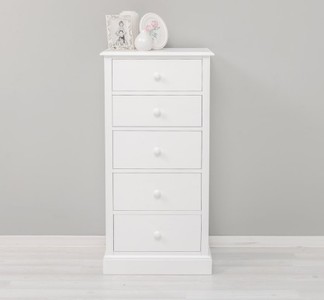 Casa Padrino Cassettiera stile country bianco con 5 cassetti, 61 x 38 x 123 cm Casa Padrino Cassettiera stile country bianco con 5 cassetti, 61 x 38 x 123 cm