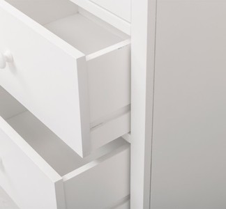 Casa Padrino Kommode im Landhausstil Weiß mit 5 Schubladen, 61 x 38 x 123 cm