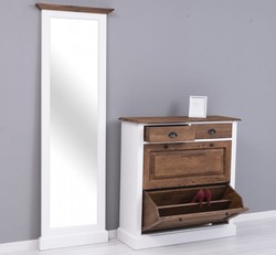 Casa Padrino Shoe Cabinet Country Style with 2 doors and 2 drawers, 103 x 35 x 195 cm Casa Padrino Shoe Cabinet Country Style with 2 doors and 2 drawers, 103 x 35 x 195 cm