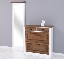 Casa Padrino Shoe Cabinet Country Style with 2 doors and 2 drawers, 103 x 35 x 195 cm Casa Padrino Shoe Cabinet Country Style with 2 doors and 2 drawers, 103 x 35 x 195 cm
