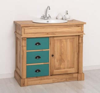 Casa Padrino Schrank im Landhausstil mit 1 Tür und 3 Schubladen, 103 x 51 x 91 cm