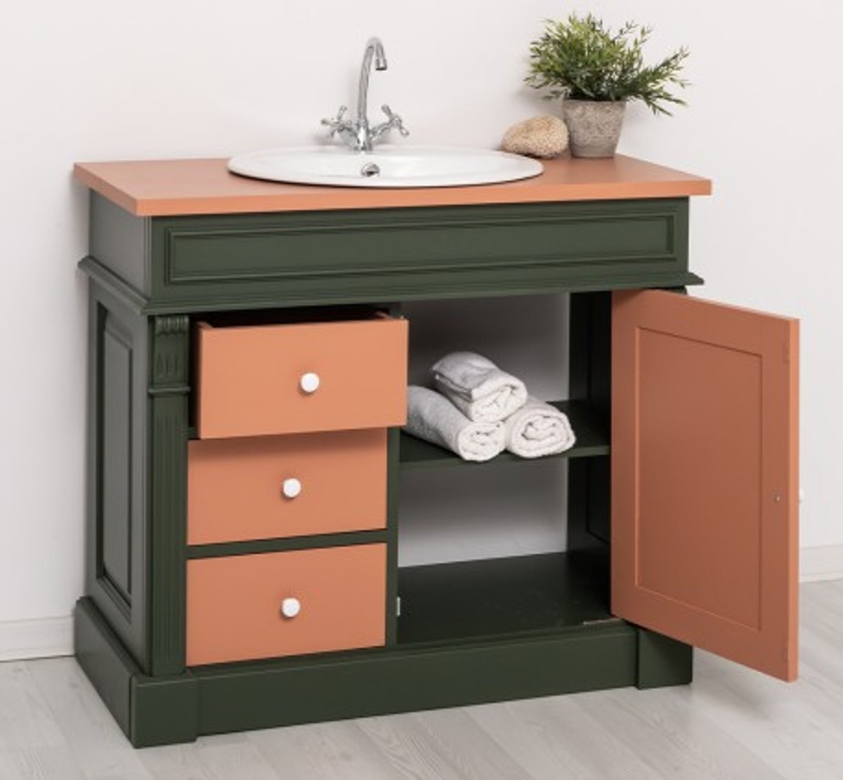 Casa Padrino Armadio stile country con 1 anta e 3 cassetti, 103 x 51 x 91 cm Casa Padrino Armadio stile country con 1 anta e 3 cassetti, 103 x 51 x 91 cm
