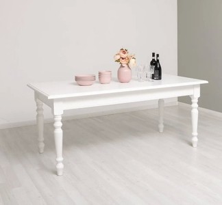 Casa Padrino Esstisch im Landhausstil Weiß, 180 x 90 x 78 cm