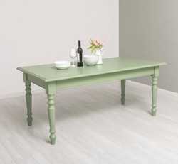 Casa Padrino Mesa de comedor estilo rústico verde claro, 180 x 90 x 78 cm Casa Padrino Mesa de comedor estilo rústico verde claro, 180 x 90 x 78 cm