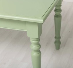 Casa Padrino Mesa de comedor estilo rústico verde claro, 180 x 90 x 78 cm Casa Padrino Mesa de comedor estilo rústico verde claro, 180 x 90 x 78 cm