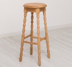 Casa Padrino Bar Table Country Style Natural Lacquered, 35 x 35 x 82 cm Casa Padrino Bar Table Country Style Natural Lacquered, 35 x 35 x 82 cm