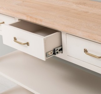 Casa Padrino Konsole im Landhausstil mit 3 Schubladen und 2 Ablagen, 145 x 45 x 89 cm