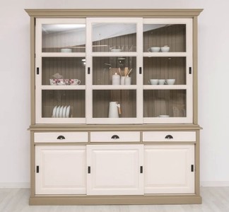 Casa Padrino Sideboard im Landhausstil mit 3 Schiebetüren, 206 x 53 x 219 cm Casa Padrino Sideboard im Landhausstil mit 3 Schiebetüren, 206 x 53 x 219 cm