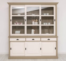 Casa Padrino Sideboard im Landhausstil mit 3 Schiebetüren, 206 x 53 x 219 cm