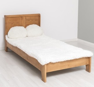 Casa Padrino Lit style campagne noyer clair ciré, 90 x 190 x 90 cm