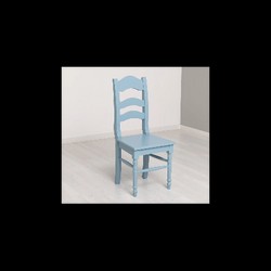 Casa Padrino Chair Country Style Sky Blue, 44 x 44 x 102 cm Casa Padrino Chair Country Style Sky Blue, 44 x 44 x 102 cm