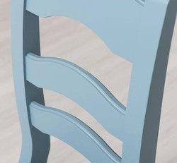 Casa Padrino Chair Country Style Sky Blue, 44 x 44 x 102 cm Casa Padrino Chair Country Style Sky Blue, 44 x 44 x 102 cm