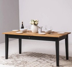 Casa Padrino Table à manger style campagne avec plateau en chêne, 180 x 90 x 78 cm Casa Padrino Table à manger style campagne avec plateau en chêne, 180 x 90 x 78 cm