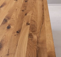 Casa Padrino Table à manger style campagne avec plateau en chêne, 180 x 90 x 78 cm Casa Padrino Table à manger style campagne avec plateau en chêne, 180 x 90 x 78 cm