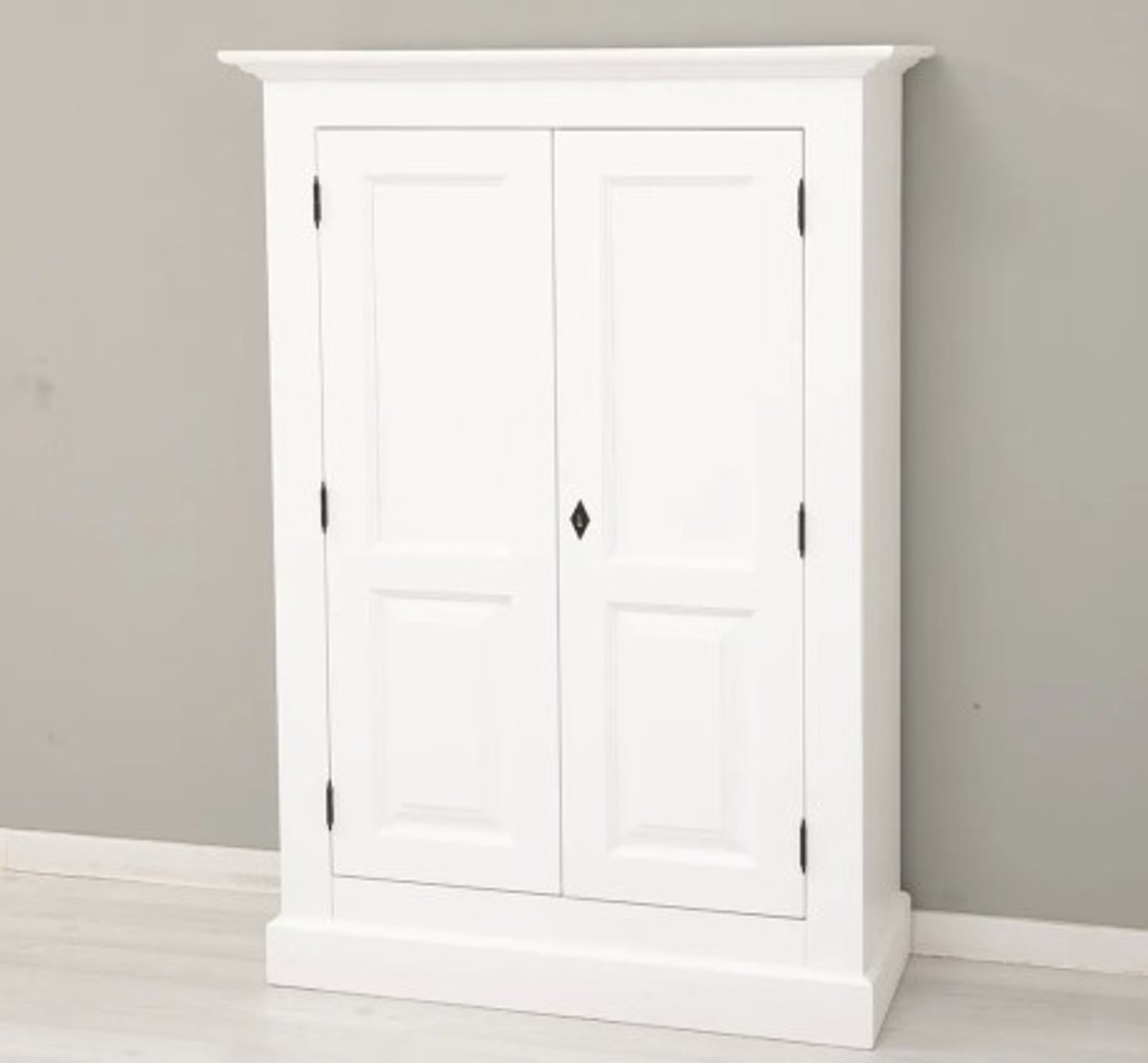 Casa Padrino Armoire à vêtements style campagne blanc avec 2 portes, 98 x 40 x 140 cm Casa Padrino Armoire à vêtements style campagne blanc avec 2 portes, 98 x 40 x 140 cm