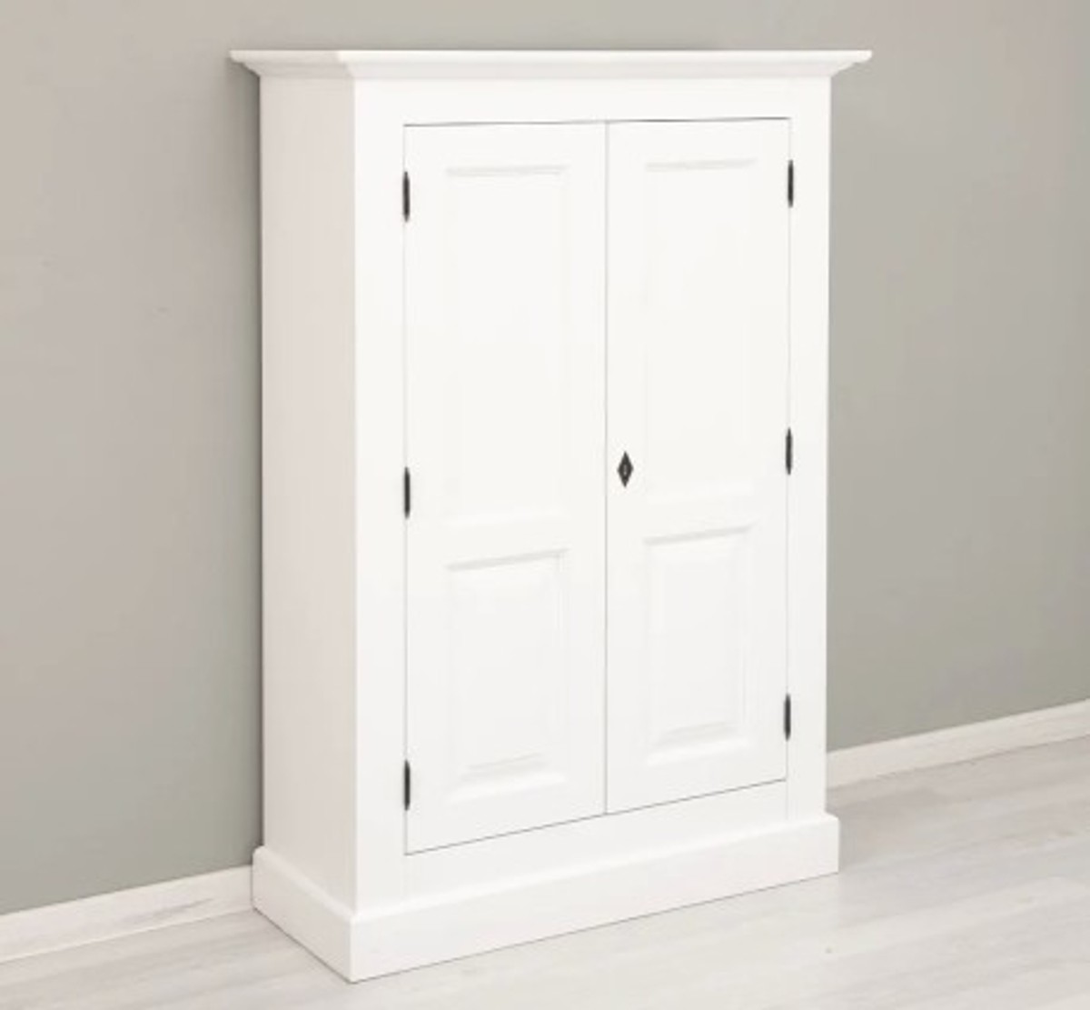 Casa Padrino Armoire à vêtements style campagne blanc avec 2 portes, 98 x 40 x 140 cm Casa Padrino Armoire à vêtements style campagne blanc avec 2 portes, 98 x 40 x 140 cm
