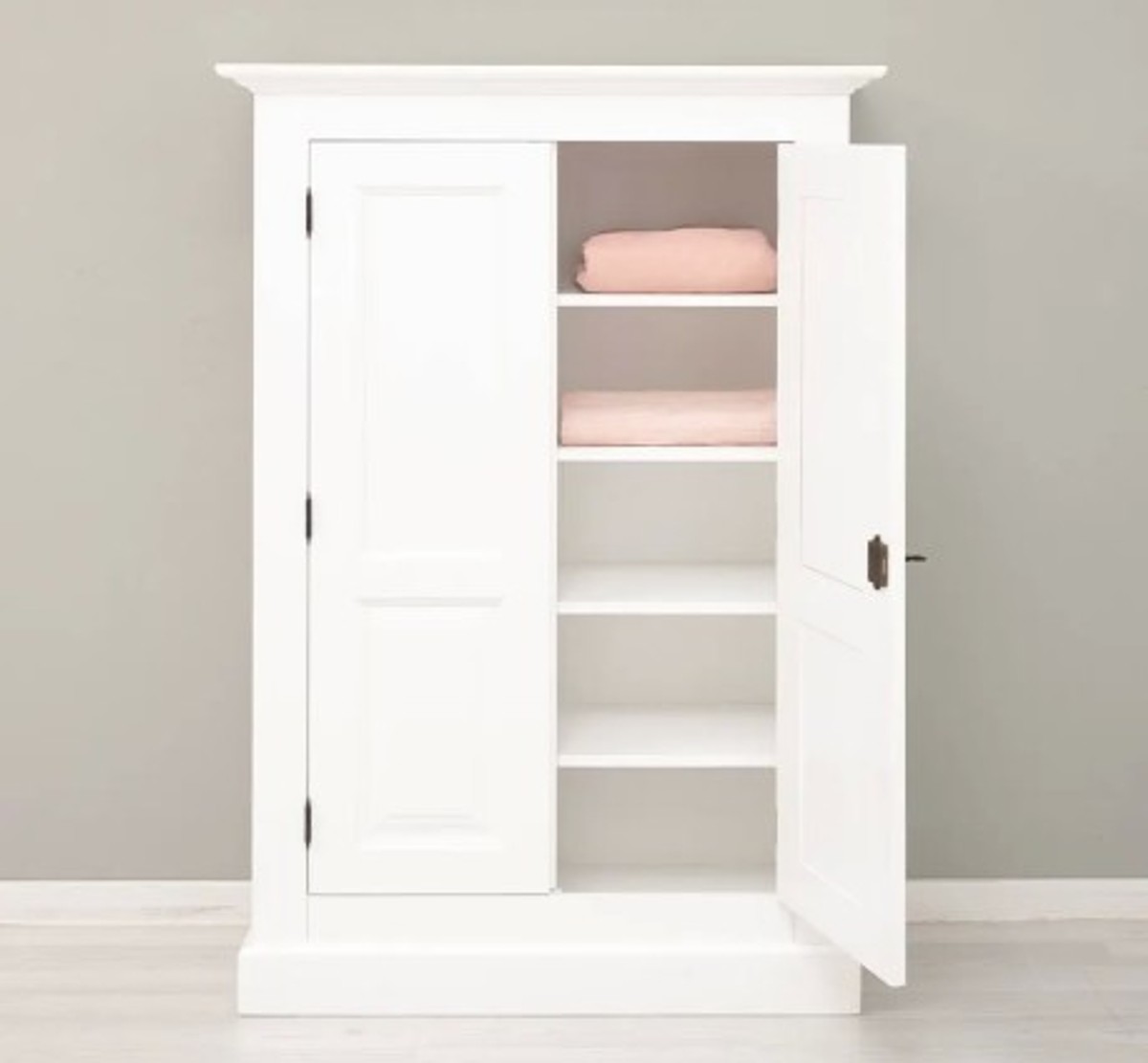 Casa Padrino Armoire à vêtements style campagne blanc avec 2 portes, 98 x 40 x 140 cm Casa Padrino Armoire à vêtements style campagne blanc avec 2 portes, 98 x 40 x 140 cm