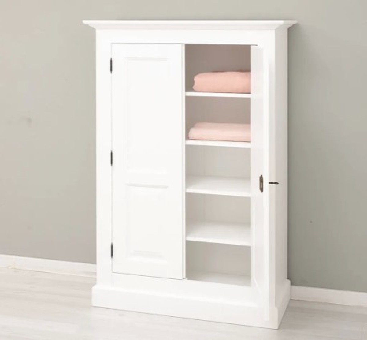 Casa Padrino Armoire à vêtements style campagne blanc avec 2 portes, 98 x 40 x 140 cm Casa Padrino Armoire à vêtements style campagne blanc avec 2 portes, 98 x 40 x 140 cm