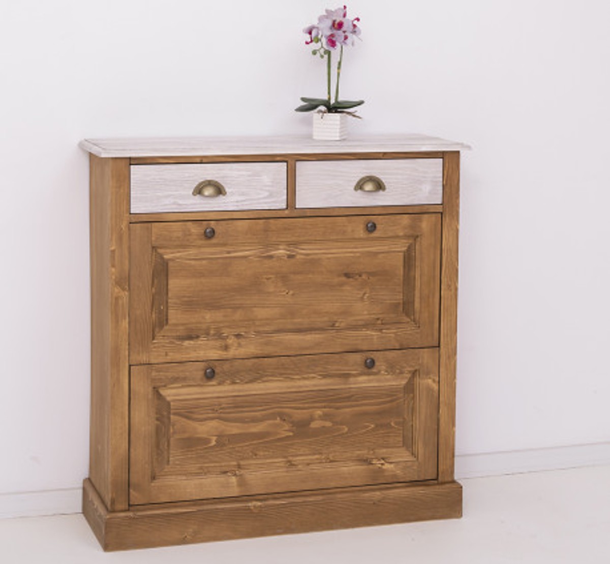Casa Padrino Zapatero estilo rústico con 2 puertas y 2 cajones, 103 x 35 x 105 cm Casa Padrino Zapatero estilo rústico con 2 puertas y 2 cajones, 103 x 35 x 105 cm
