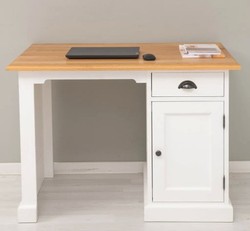 Casa Padrino Bureau style campagne avec 1 porte, 1 tiroir et plateau en chêne, 110 x 70 x 78 cm Casa Padrino Bureau style campagne avec 1 porte, 1 tiroir et plateau en chêne, 110 x 70 x 78 cm