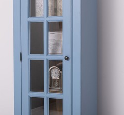 Casa Padrino Vitrine im Landhausstil mit 1 Glastür und 3 Schubladen, 66 x 40 x 210 cm