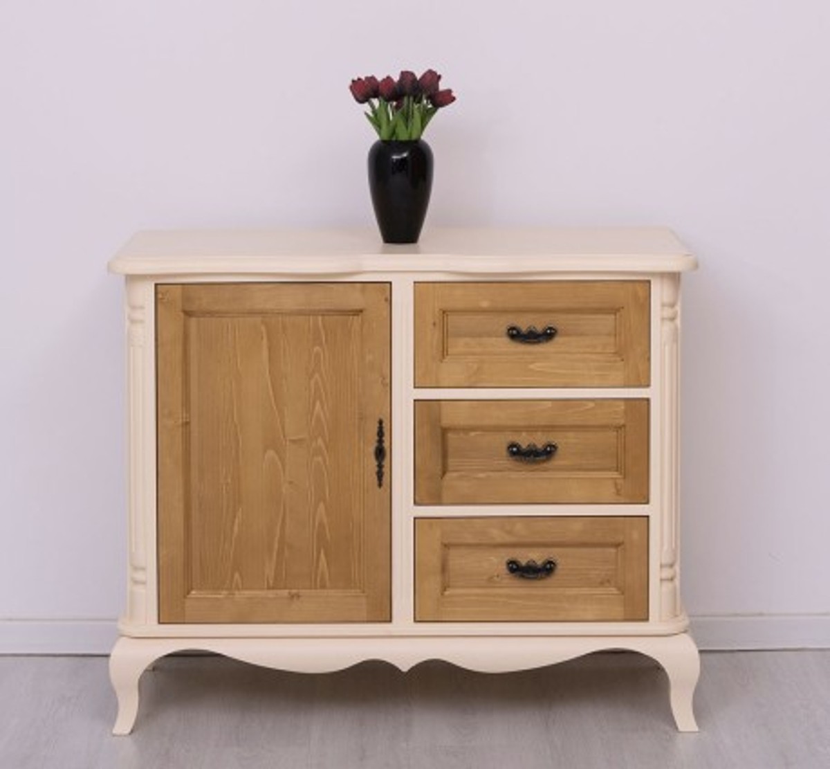 Casa Padrino Chest of Drawers Country Style with 1 door and 3 drawers, 110 x 48 x 89 cm Casa Padrino Chest of Drawers Country Style with 1 door and 3 drawers, 110 x 48 x 89 cm