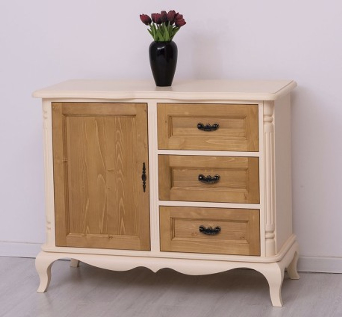Casa Padrino Chest of Drawers Country Style with 1 door and 3 drawers, 110 x 48 x 89 cm Casa Padrino Chest of Drawers Country Style with 1 door and 3 drawers, 110 x 48 x 89 cm