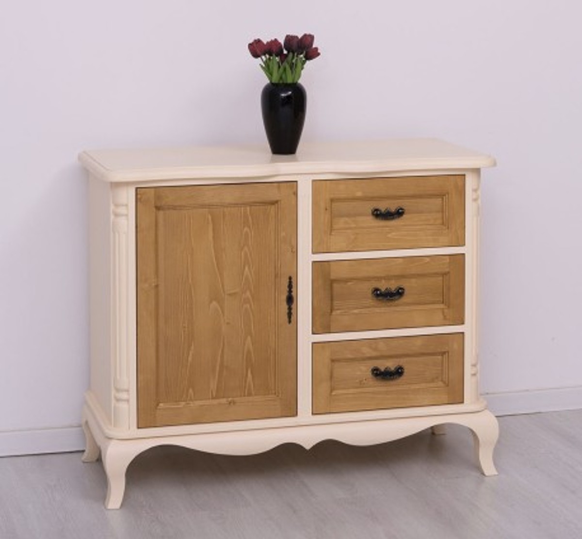 Casa Padrino Chest of Drawers Country Style with 1 door and 3 drawers, 110 x 48 x 89 cm Casa Padrino Chest of Drawers Country Style with 1 door and 3 drawers, 110 x 48 x 89 cm