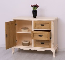Casa Padrino Chest of Drawers Country Style with 1 door and 3 drawers, 110 x 48 x 89 cm Casa Padrino Chest of Drawers Country Style with 1 door and 3 drawers, 110 x 48 x 89 cm