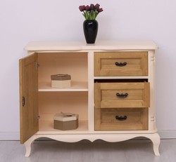 Casa Padrino Chest of Drawers Country Style with 1 door and 3 drawers, 110 x 48 x 89 cm Casa Padrino Chest of Drawers Country Style with 1 door and 3 drawers, 110 x 48 x 89 cm
