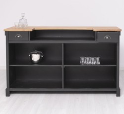 Casa Padrino Bancone stile country con piano in rovere, 180 x 51 x 107 cm