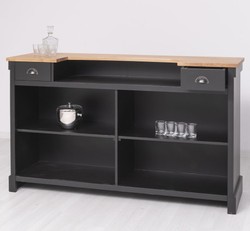 Casa Padrino Bancone stile country con piano in rovere, 180 x 51 x 107 cm