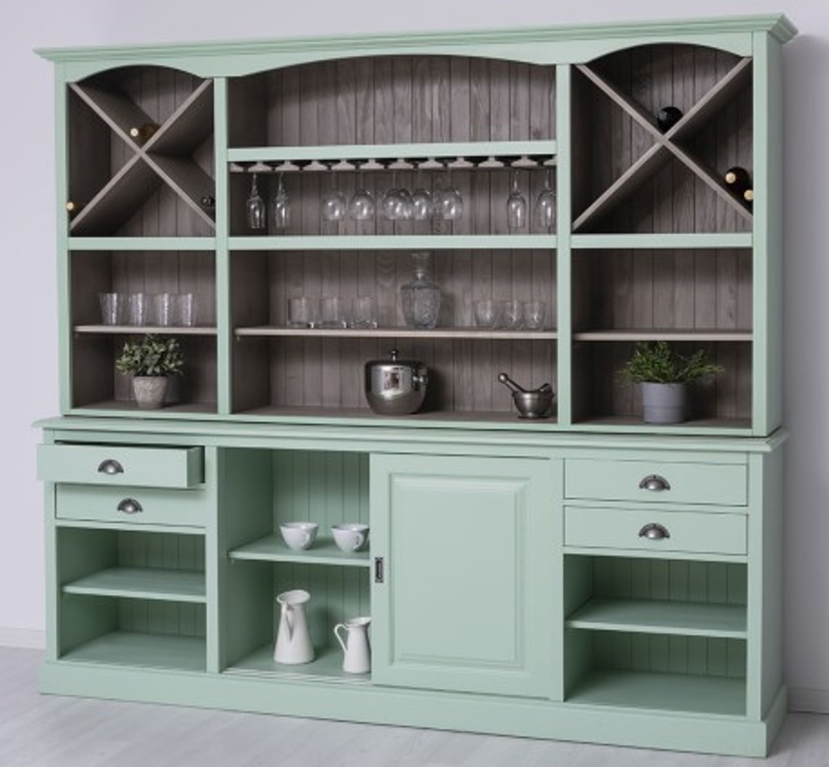 Casa Padrino Comptoir style campagne avec élément haut, 240 x 50 x 210 cm Casa Padrino Comptoir style campagne avec élément haut, 240 x 50 x 210 cm