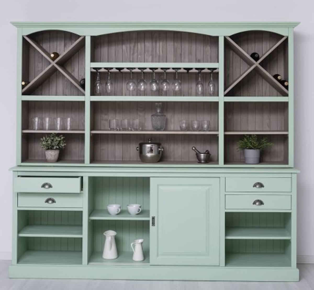 Casa Padrino Comptoir style campagne avec élément haut, 240 x 50 x 210 cm Casa Padrino Comptoir style campagne avec élément haut, 240 x 50 x 210 cm