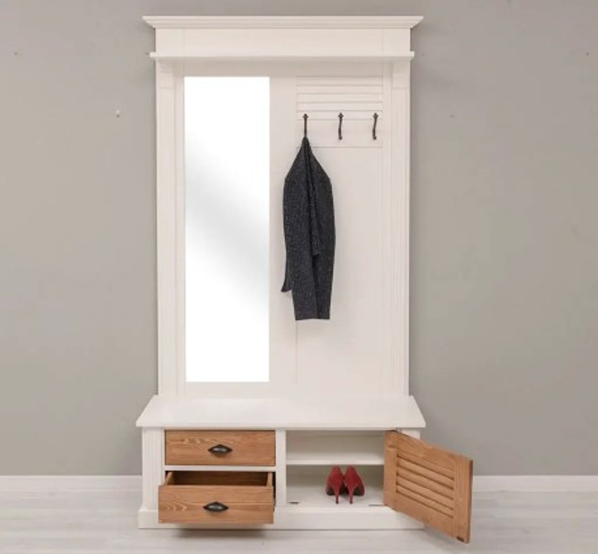 Casa Padrino Garderobe im Landhausstil, 121 x 41 x 210 cm Casa Padrino Garderobe im Landhausstil, 121 x 41 x 210 cm