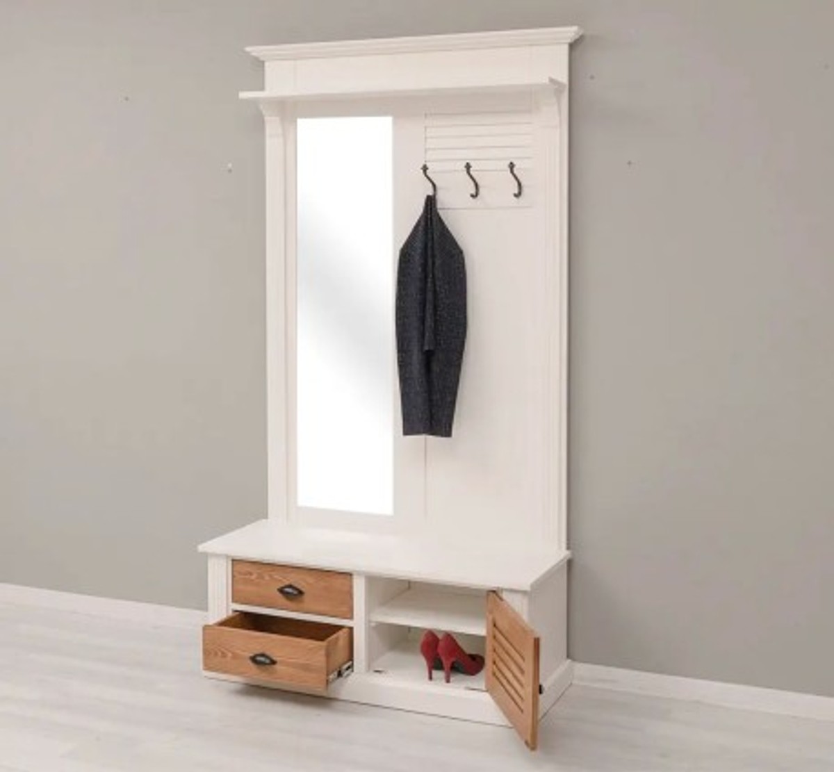 Casa Padrino Garderobe im Landhausstil, 121 x 41 x 210 cm Casa Padrino Garderobe im Landhausstil, 121 x 41 x 210 cm
