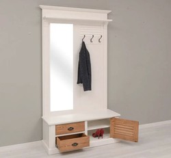 Casa Padrino Garderobe im Landhausstil, 121 x 41 x 210 cm Casa Padrino Garderobe im Landhausstil, 121 x 41 x 210 cm