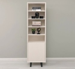 Casa Padrino Armario ropero estilo rústico crema con 1 puerta, 57 x 40 x 200 cm