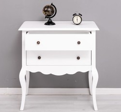 Casa Padrino Consolle stile country bianco con 2 cassetti, 80 x 48 x 82 cm Casa Padrino Consolle stile country bianco con 2 cassetti, 80 x 48 x 82 cm