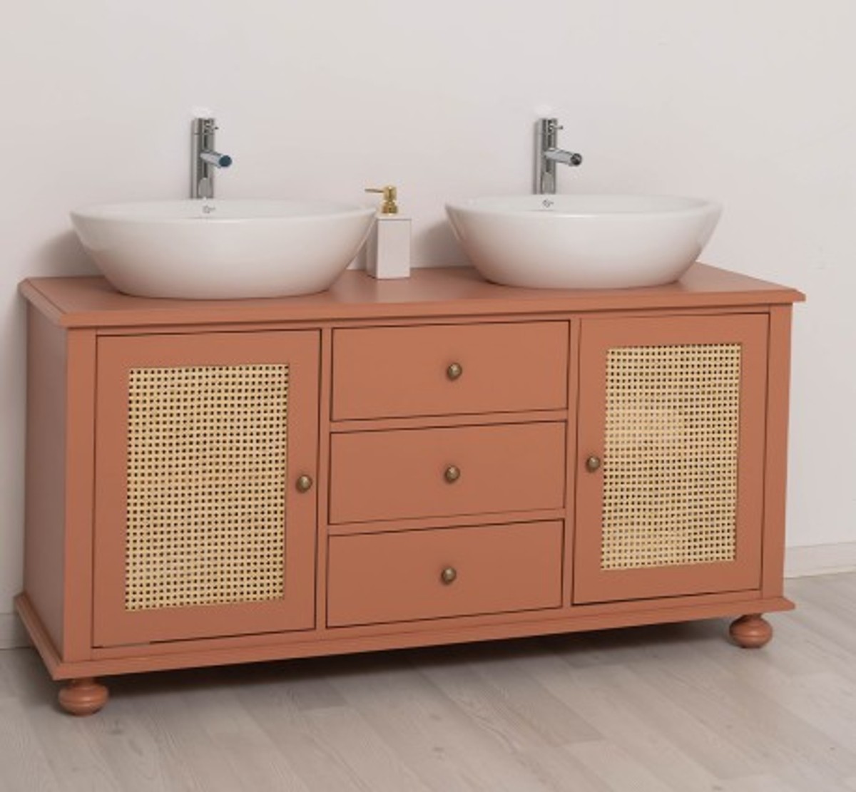 Casa Padrino Mueble de lavabo estilo rústico, 150 x 51 x 75 cm Casa Padrino Mueble de lavabo estilo rústico, 150 x 51 x 75 cm