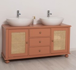 Casa Padrino Mueble de lavabo estilo rústico, 150 x 51 x 75 cm Casa Padrino Mueble de lavabo estilo rústico, 150 x 51 x 75 cm