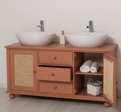 Casa Padrino Mueble de lavabo estilo rústico, 150 x 51 x 75 cm Casa Padrino Mueble de lavabo estilo rústico, 150 x 51 x 75 cm